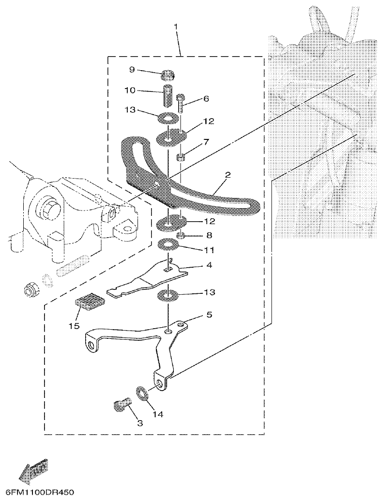 Yamaha F25G OPTIONAL PARTS 6 parts diagram